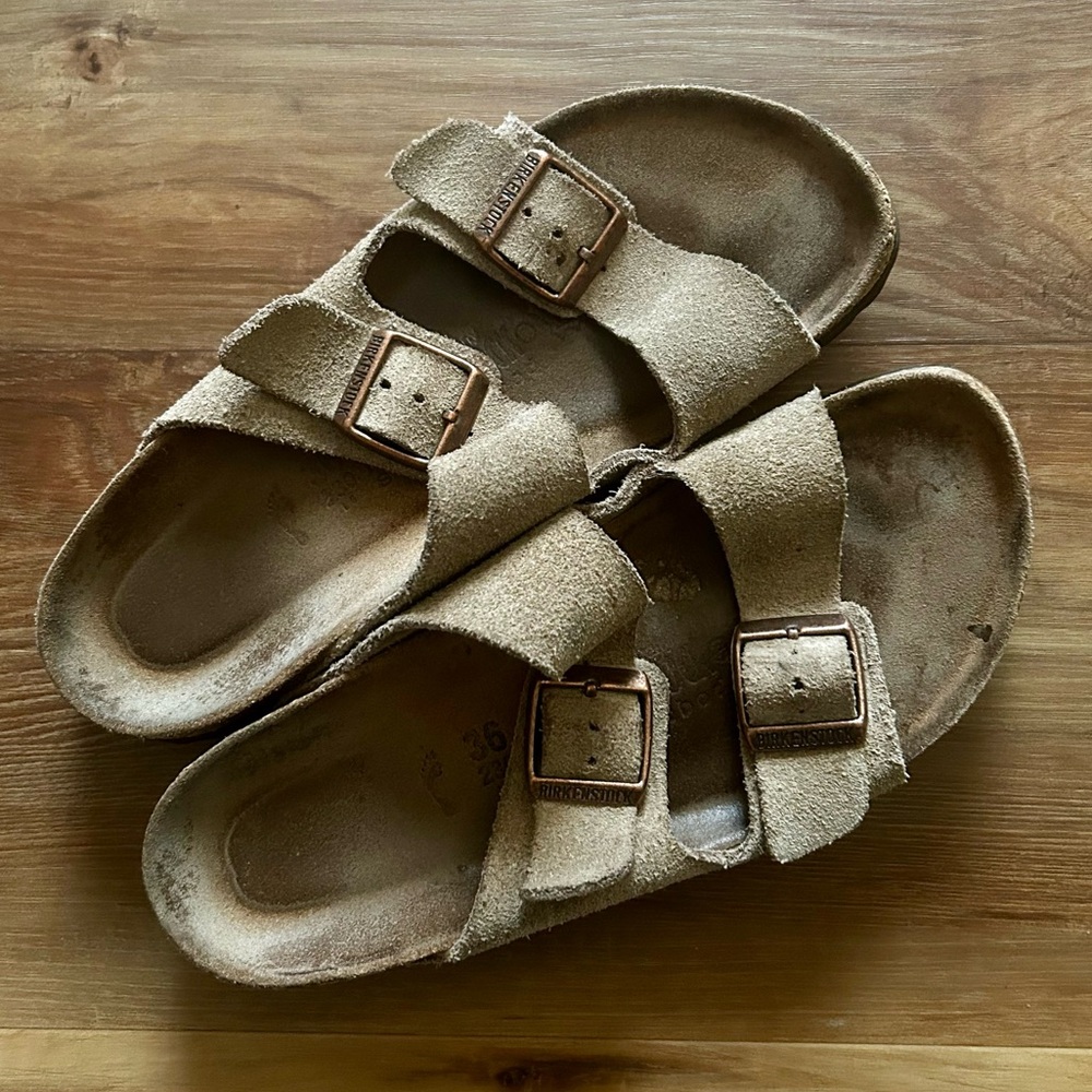 Suede Birkenstock Sandals Size 5 or European 36